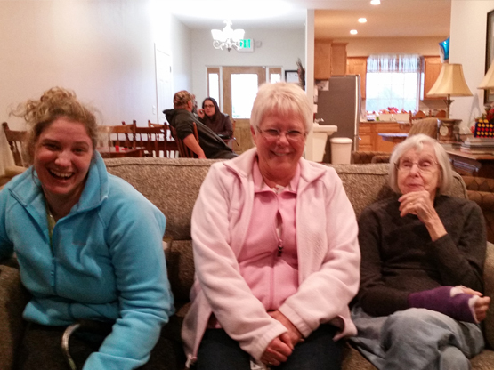 Family spending time together at Pinnacle Memory Care